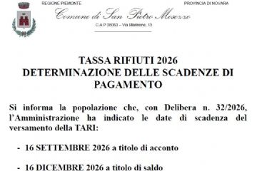 Tassa rifiuti 2026 - scadenze di pagamento